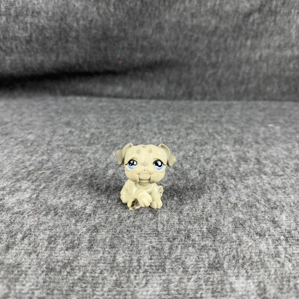 Hasbro Littlest Pet Shop Beige BullDog Figure 2007 LPS Mini Toy Puppy #508